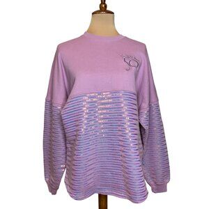 Walt Disney World 50th Anniversary Sequined Spirit Jersey Sweatshirt Size M